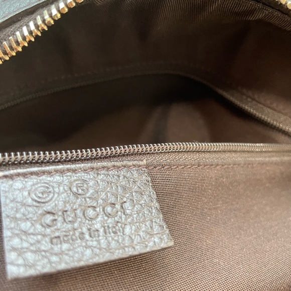 Gucci Leather Handbag Dark Brown Authentic - Picture 7 of 16